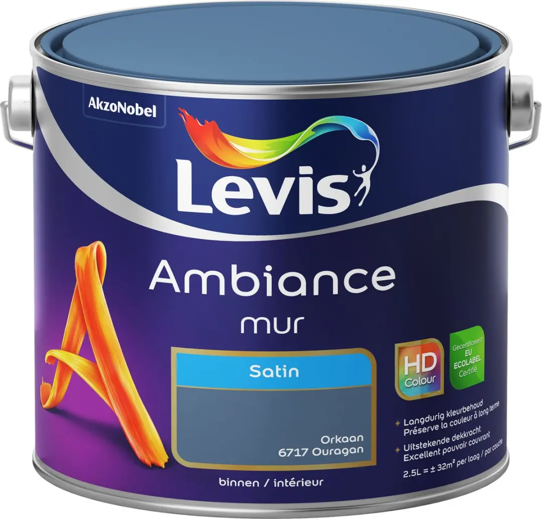 Levi's Ambiance Mur Satin Orkaan 2,5L