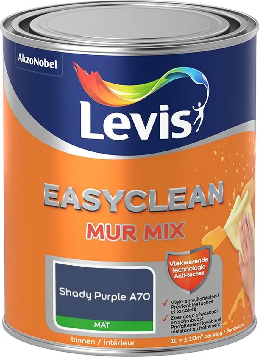 Levi's Easyclean Mur Mat Mix Shady Purple A70 Mengverf 1L