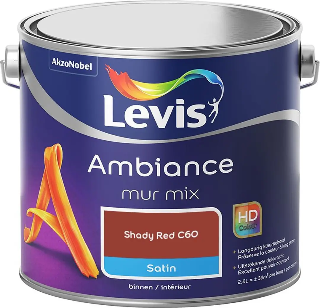 Levi's Ambiance Mur Satin Mix Shady Red C60 Mengverf 2,5L