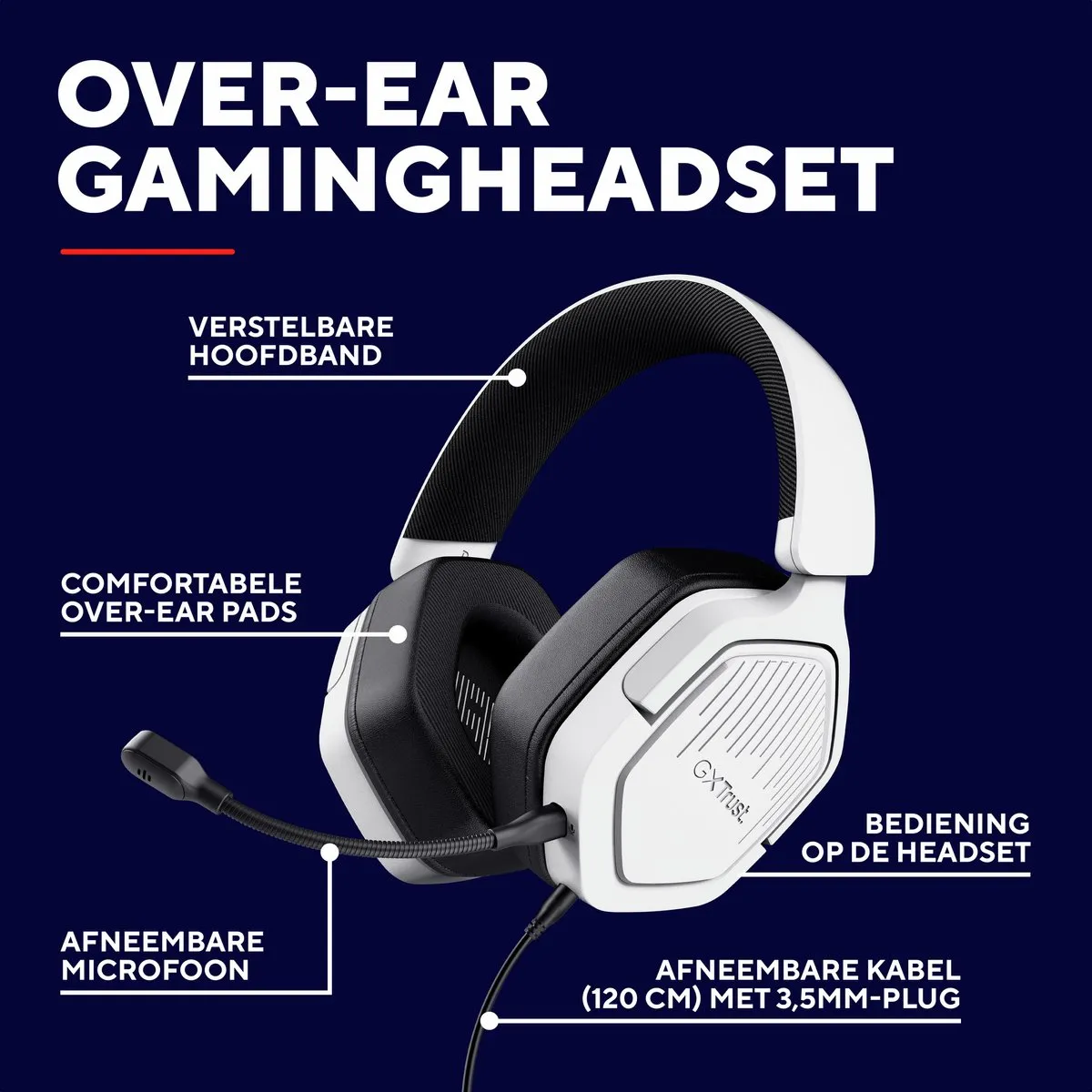 Trust GXT 492W Carus Gaming Headset - Wit