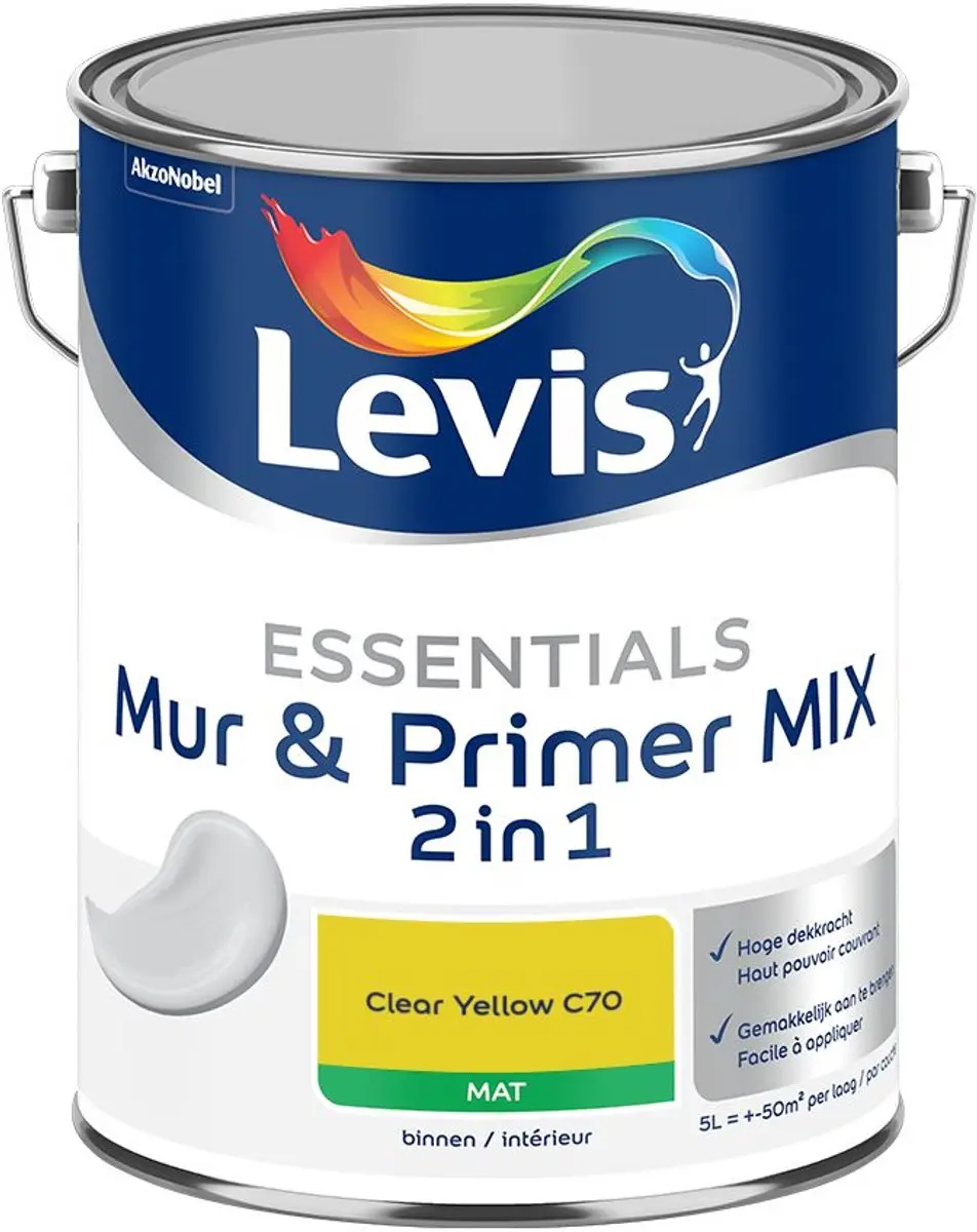 Levi's Essentials Mur & Primer Mix Clear Yellow C70 Mengverf 5L