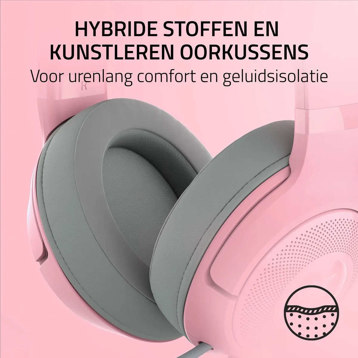 Razer Kraken Kitty V2 RZ04-04730200-R3M1 Gaming Headset - 7.1 Surround - Roze