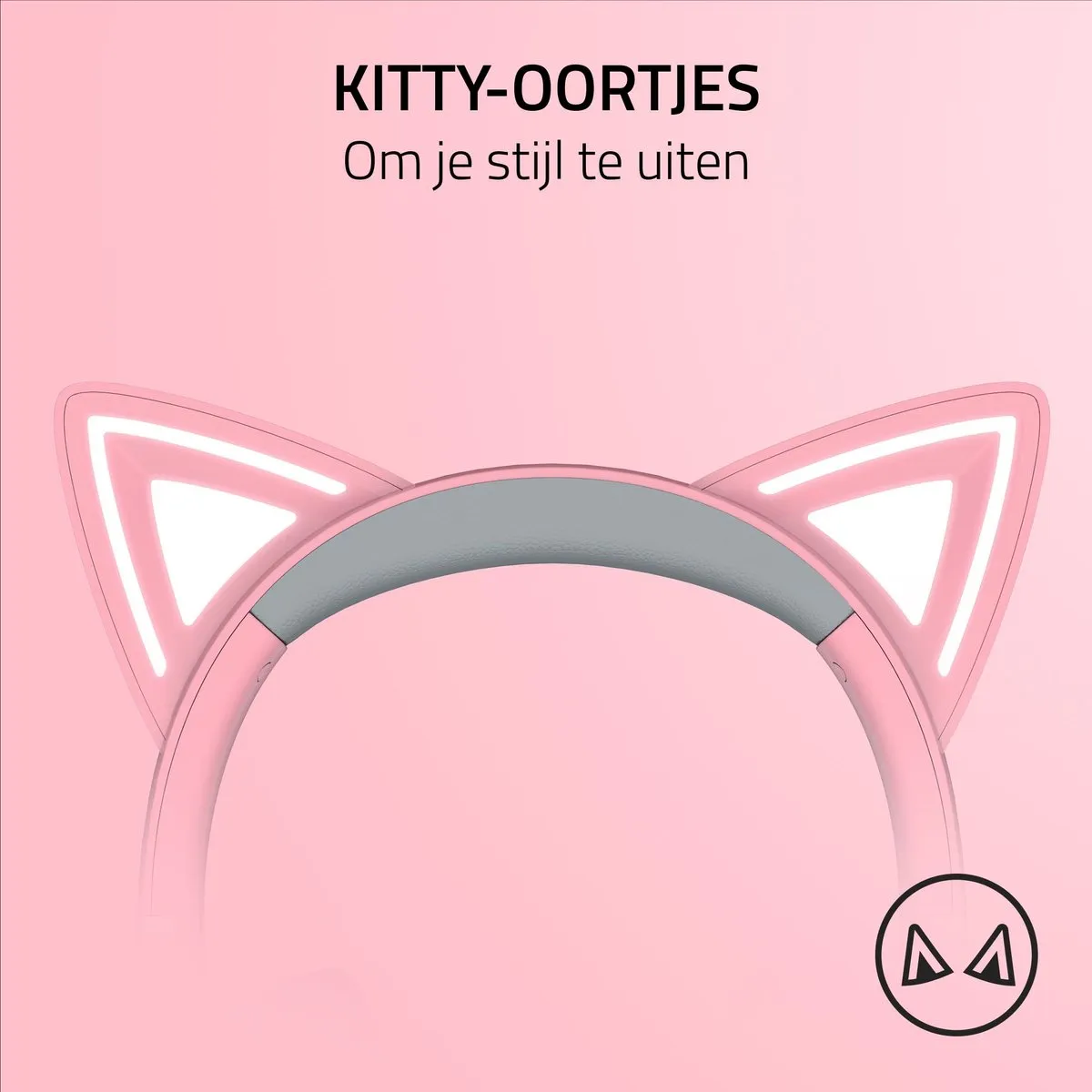 Razer Kraken Kitty V2 RZ04-04730200-R3M1 Gaming Headset - 7.1 Surround - Roze