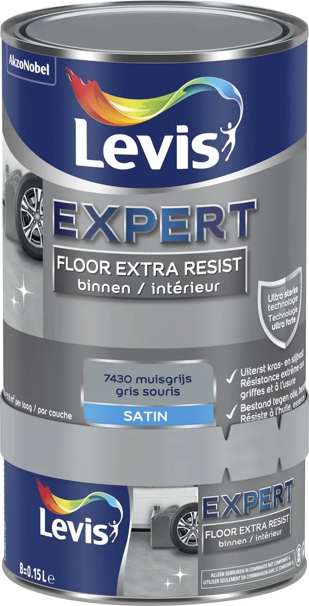 Levi's Expert Floor Extra Resist Muizengrijs 0,75L