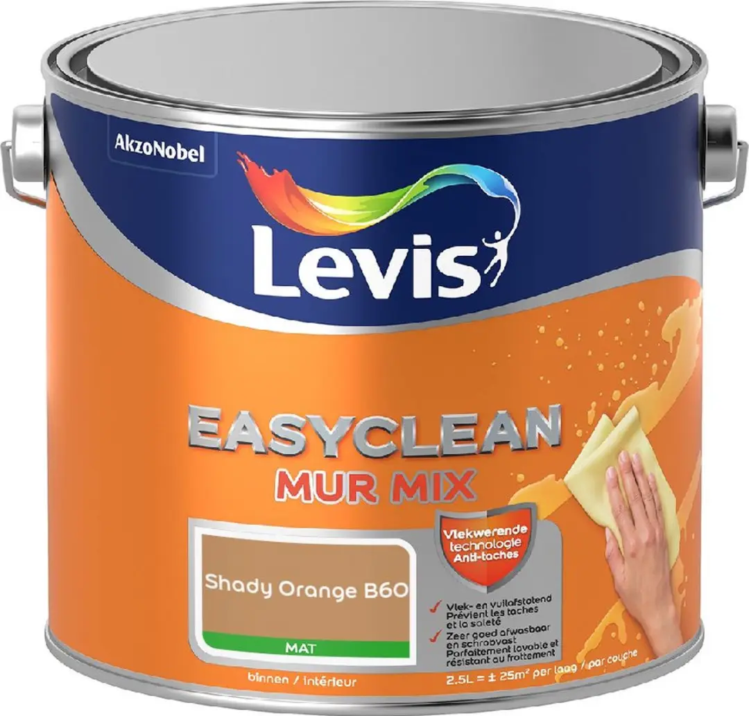 Levi's Easyclean Mur Mat Mix Shady Orange B60 Mengverf 2,5L