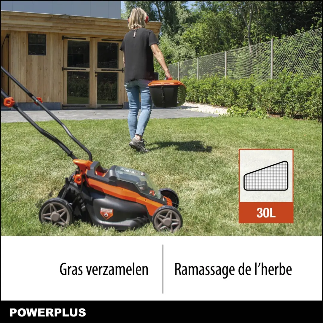 Powerplus POWDPG75565 Accu-Grasmaaier & -Trimmer 20V - 340mm/230mm - 30L - afbeelding 6 van 6