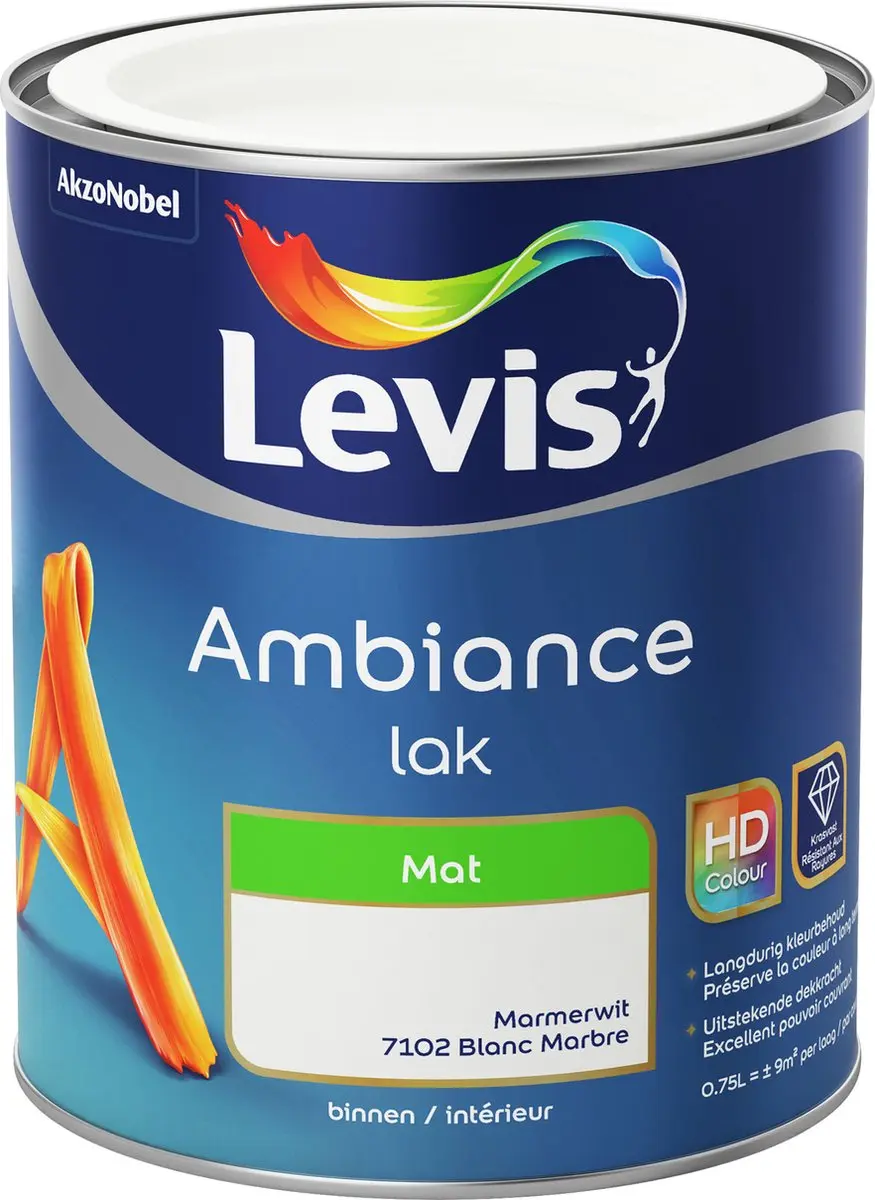 Levi's Ambiance Lak Mat Marmerwit 0,75L