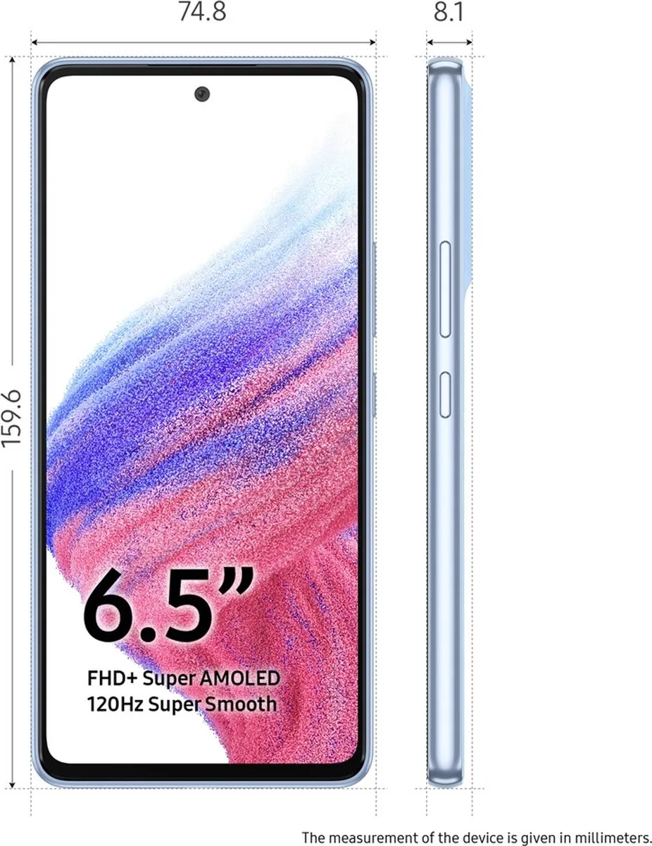 Samsung Galaxy A53 SM-A536BZWNEUB - 128GB - Awesome Blue