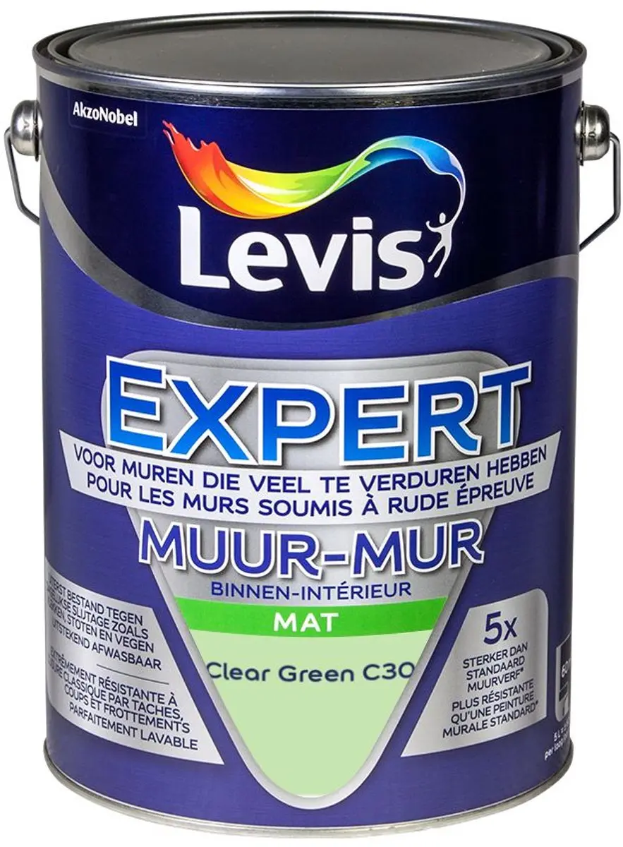 Levi's Expert Muur Binnen Mix Clear Green C30 Mengverf 5L