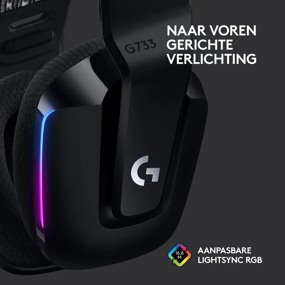 Logitech G G733 Draadloze Gaming Headset - Zwart