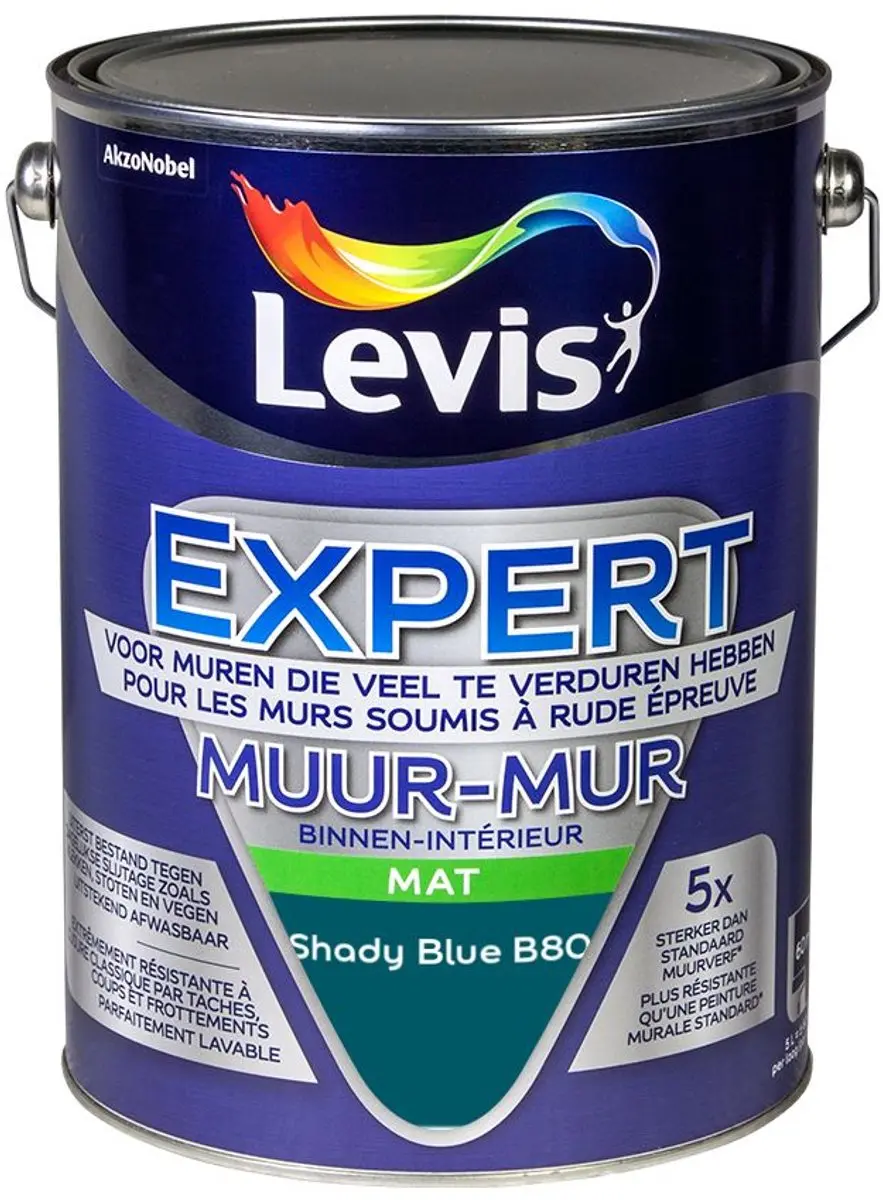 Levi's Expert Muur Binnen Mix Shady Blue B80 Mengverf 5L