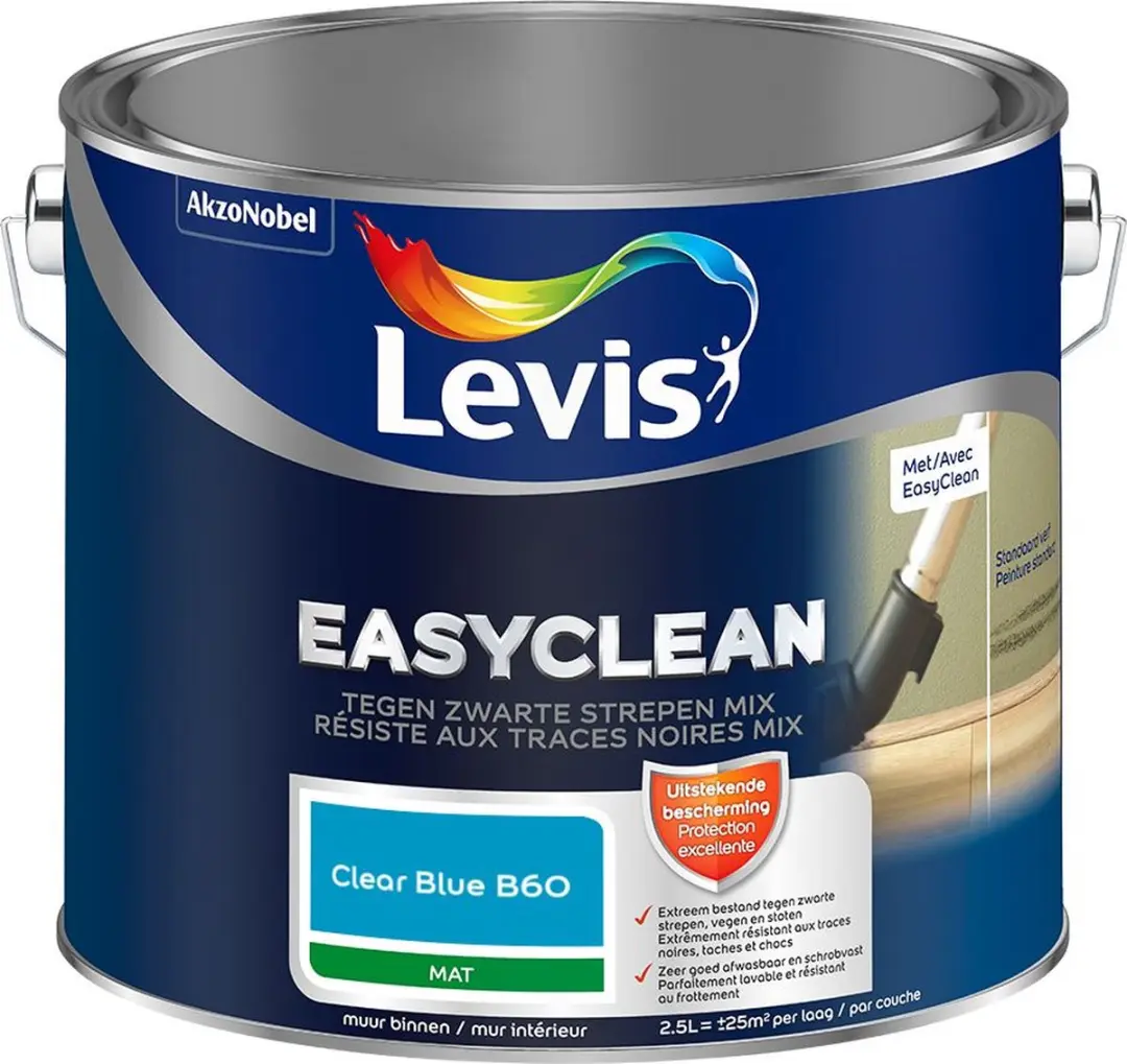 Levi's Easyclean Tegen Zwarte Strepen Mengverf Clear Blue B60