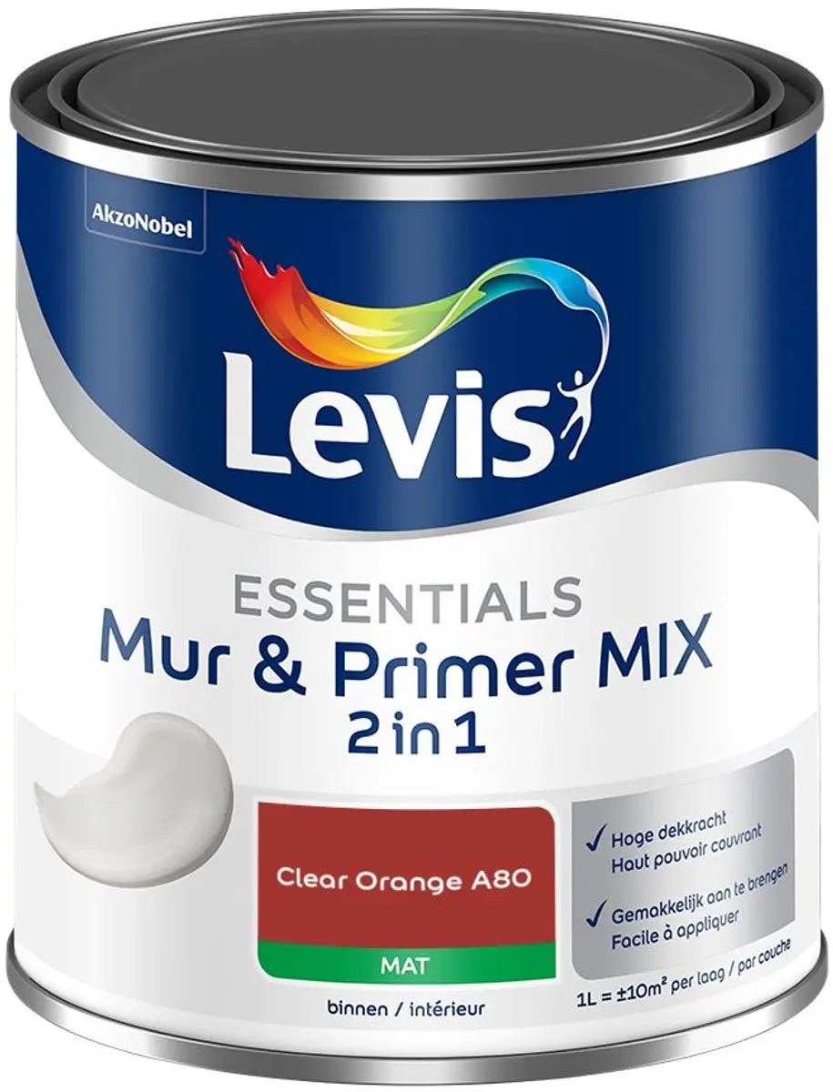 Levi's Essentials Mur & Primer Mix Clear Orange A80 Mengverf 1L