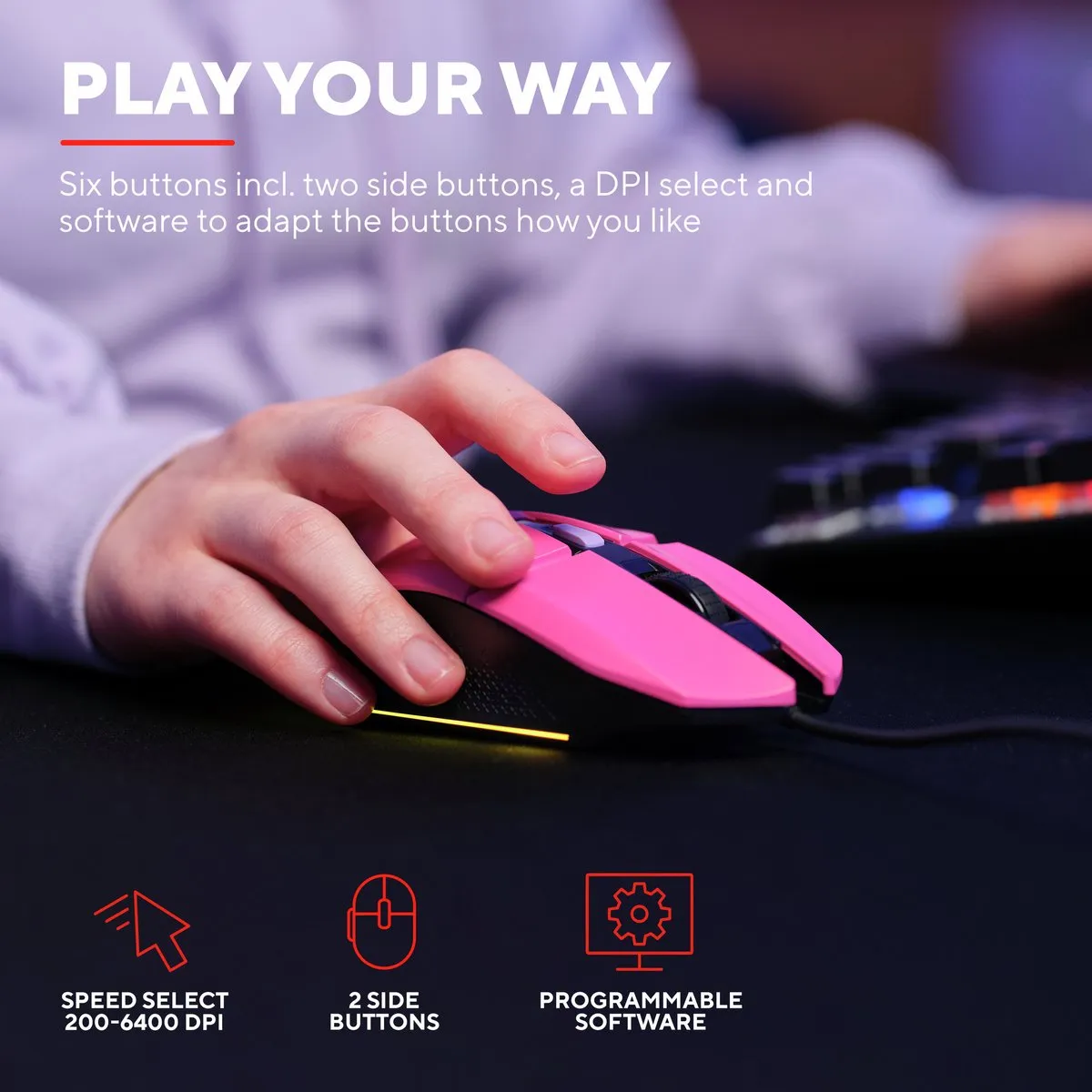 Trust GXT 790 Headset Bedraad - 50mm Drivers - Zwart Roze