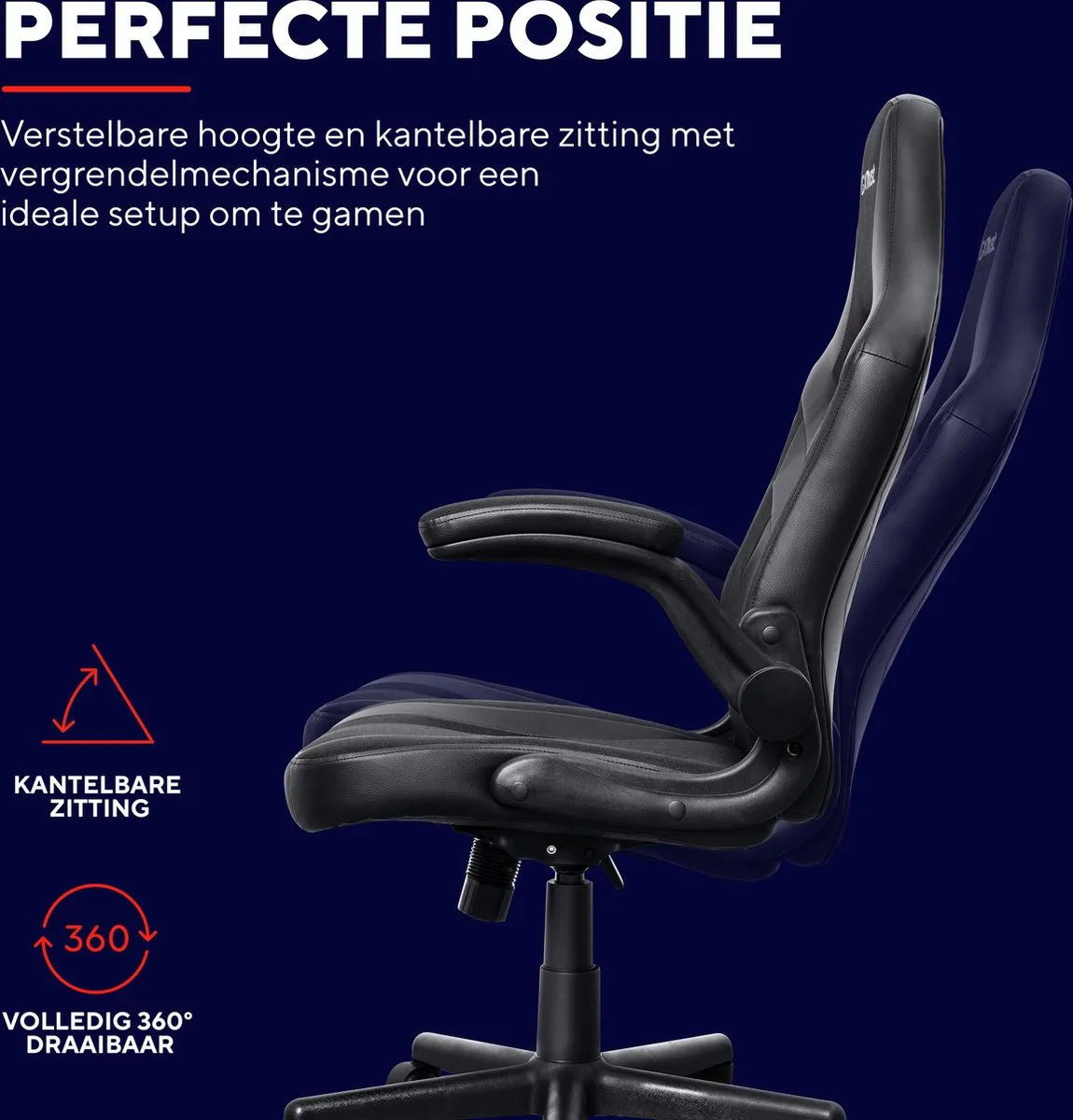 Trust GXT 703 Riye Gamingstoel - Verstelbaar - Zwart - afbeelding 6 van 6