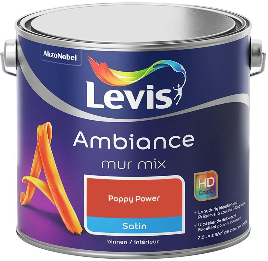 Levi's Ambiance Mur Satin Mix Poppy Power