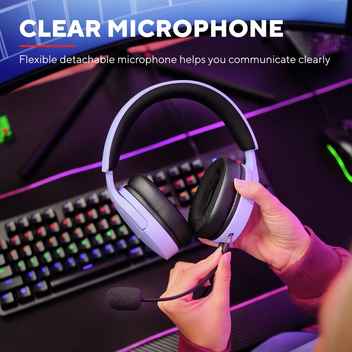 Trust GXT 489P Fayzo Gaming Headset - Paars