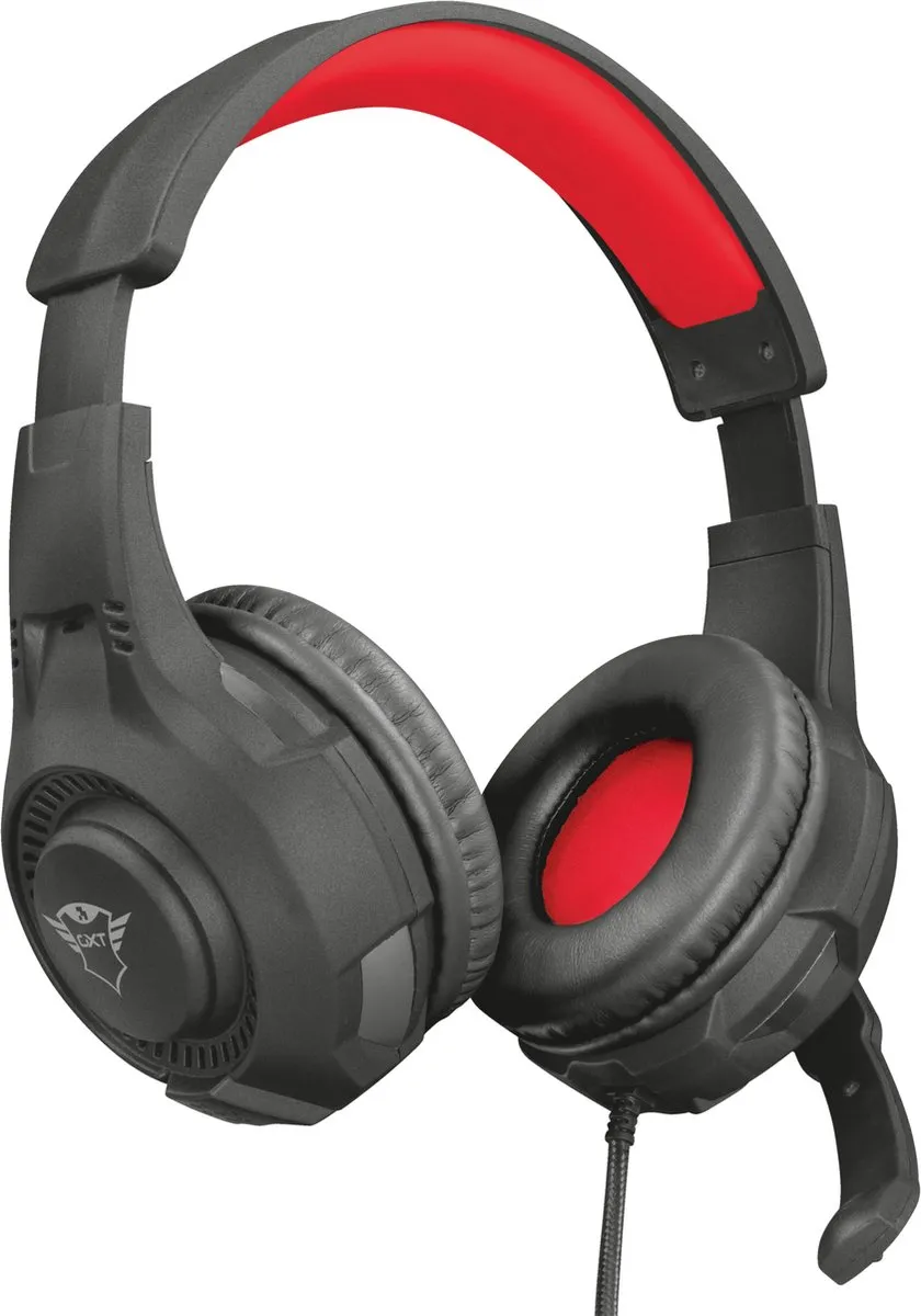 Trust GXT 307 RAVU Headset - 40mm Drivers - Zwart/Rood