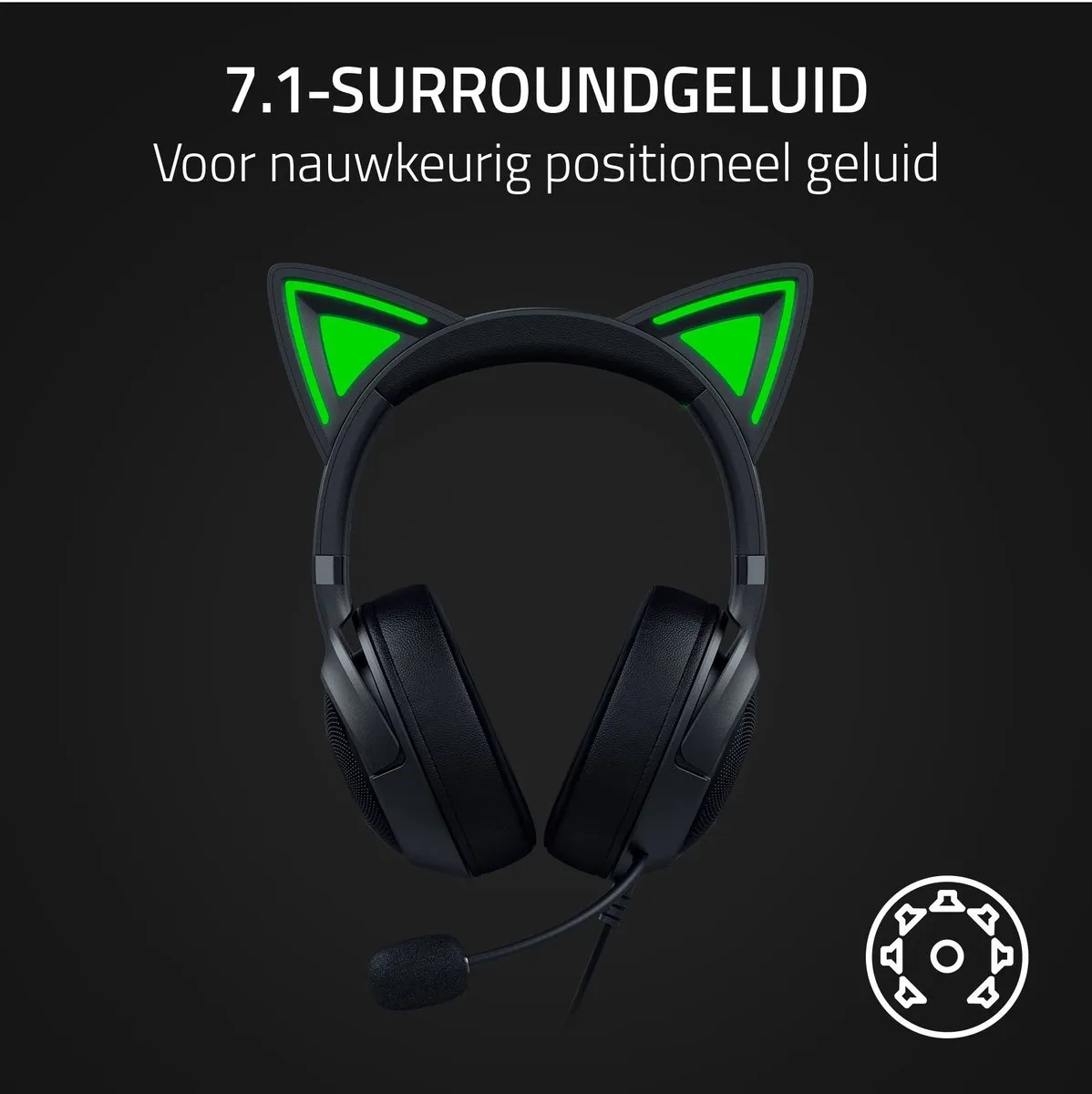 Razer Kraken Kitty V2 RZ04-04730100 Gaming Headset - 7.1 Surround - Zwart
