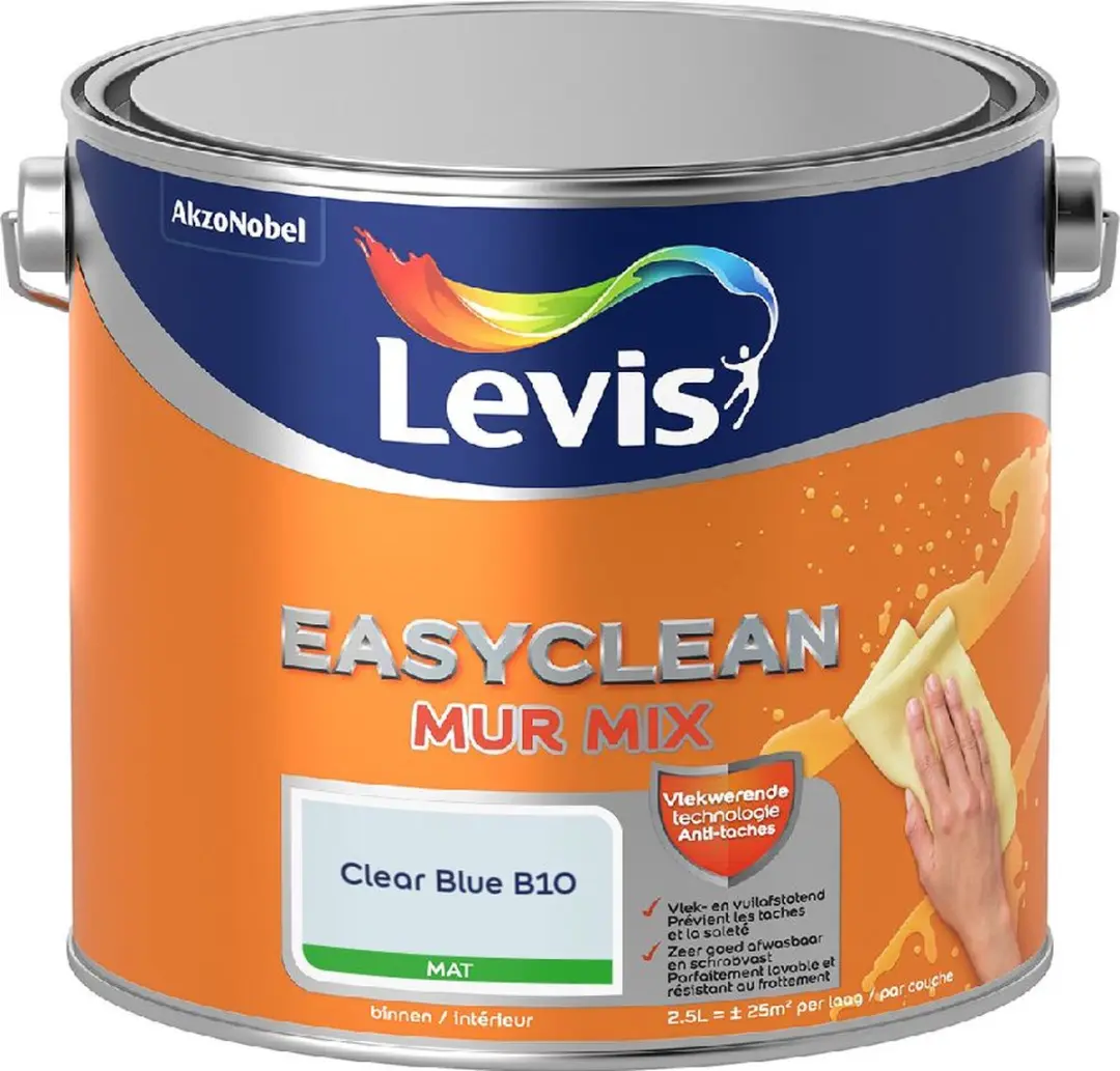 Levi's Easyclean Mur Mat Mix Clear Blue B10 Mengverf 2,5L