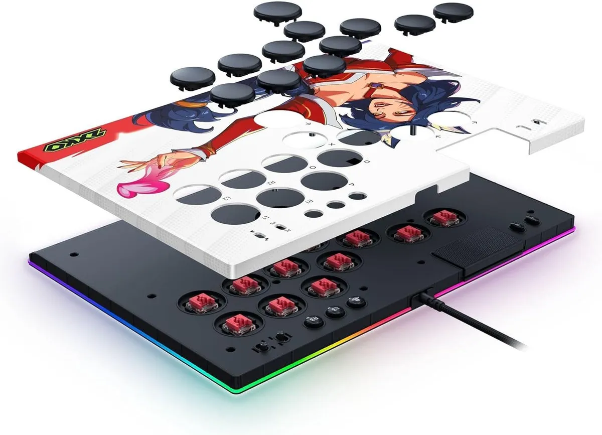 Razer Kitsune All-Button Optical Arcade Controller 2XKO Edition - Zwart