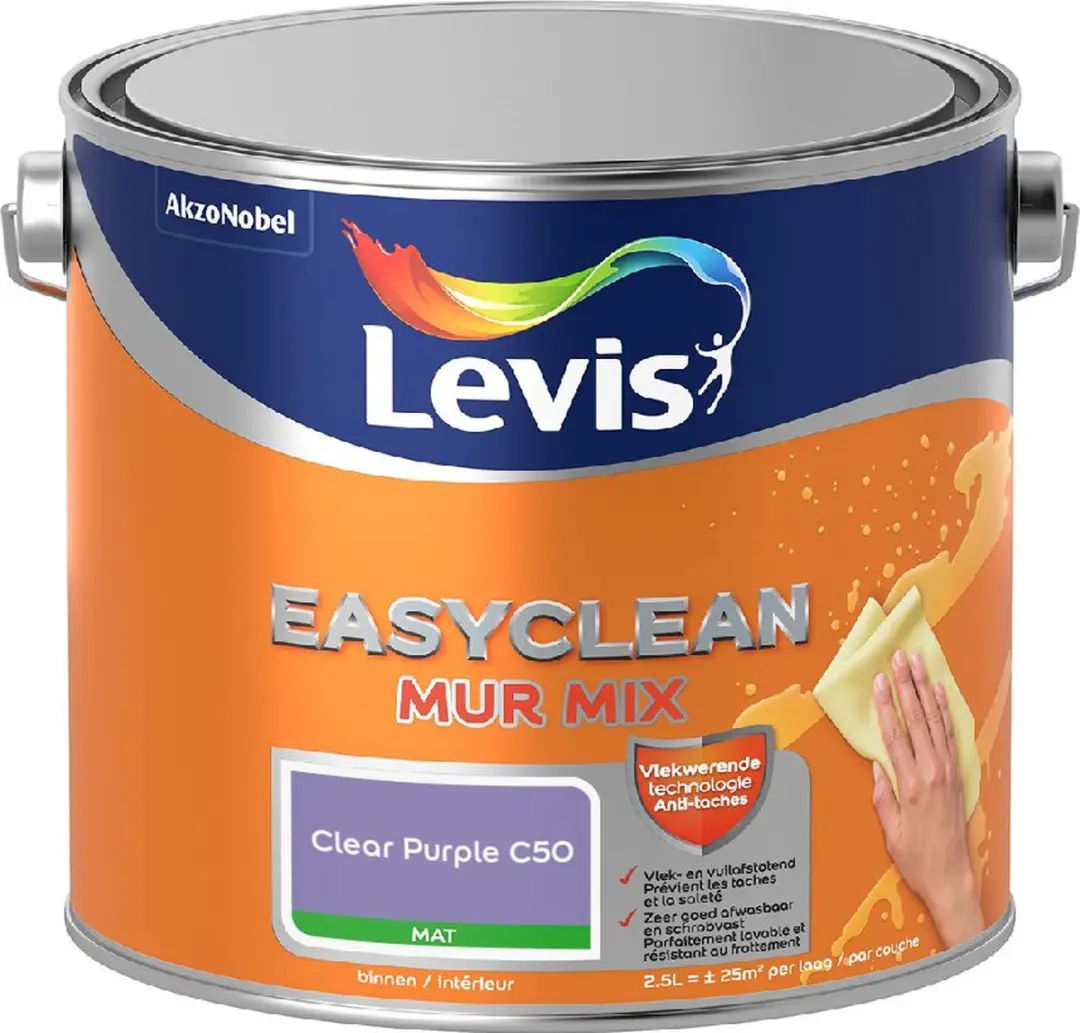 Levi's Easyclean Mur Mat Mix Clear Purple C50 Mengverf 2,5L