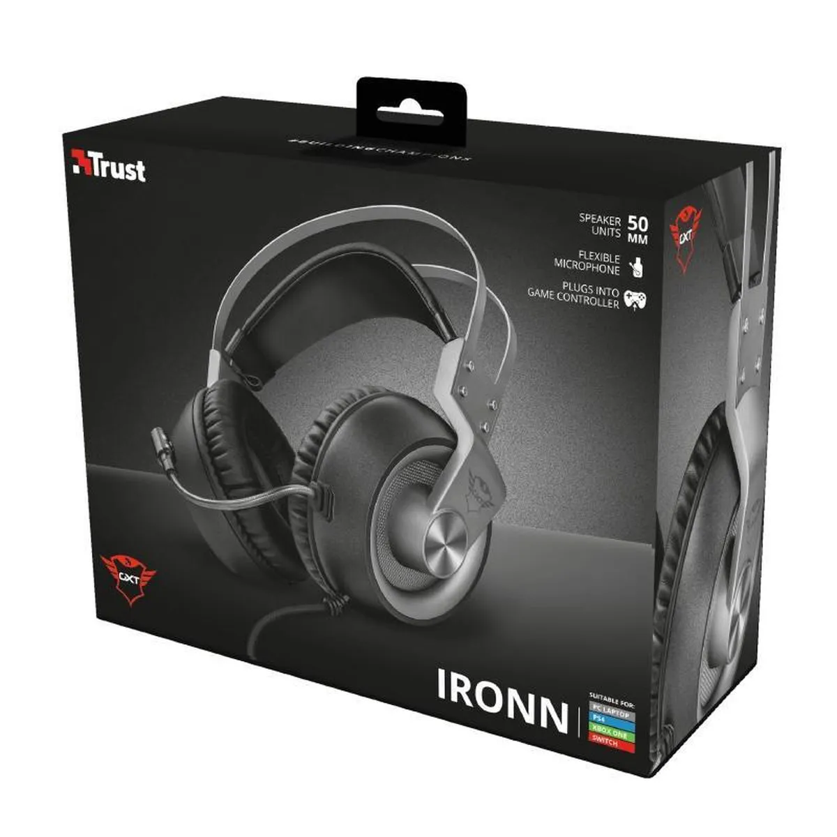 Trust GXT430 Ironn Gaming Headset - 50mm - Zwart