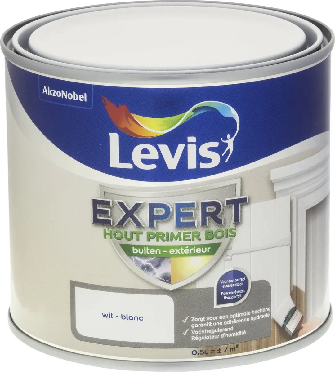 Levi's Expert Houtprimer Buiten Wit 0,5L