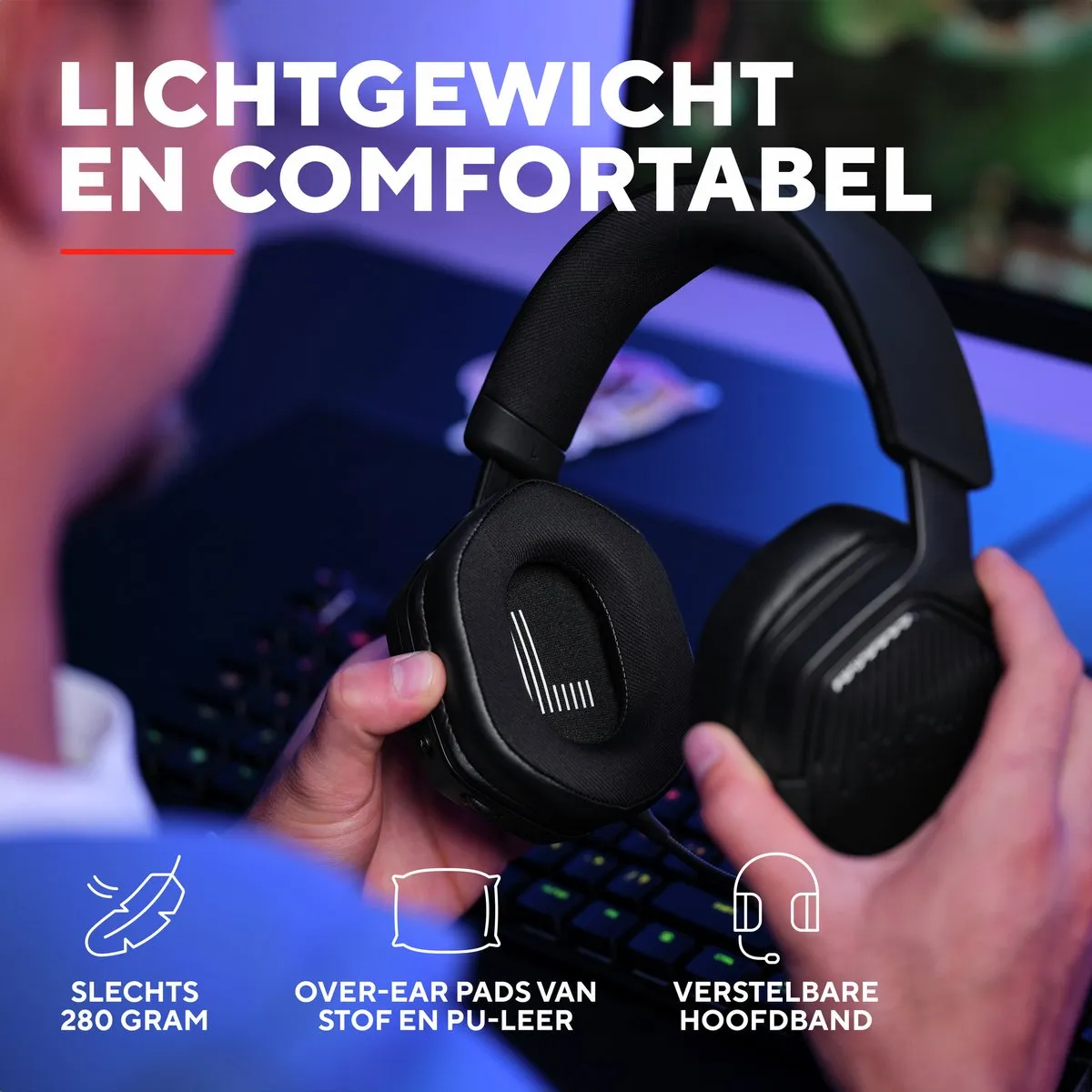 Trust GXT 493 Carus Wireless Gaming Headset - 20 uur - Zwart