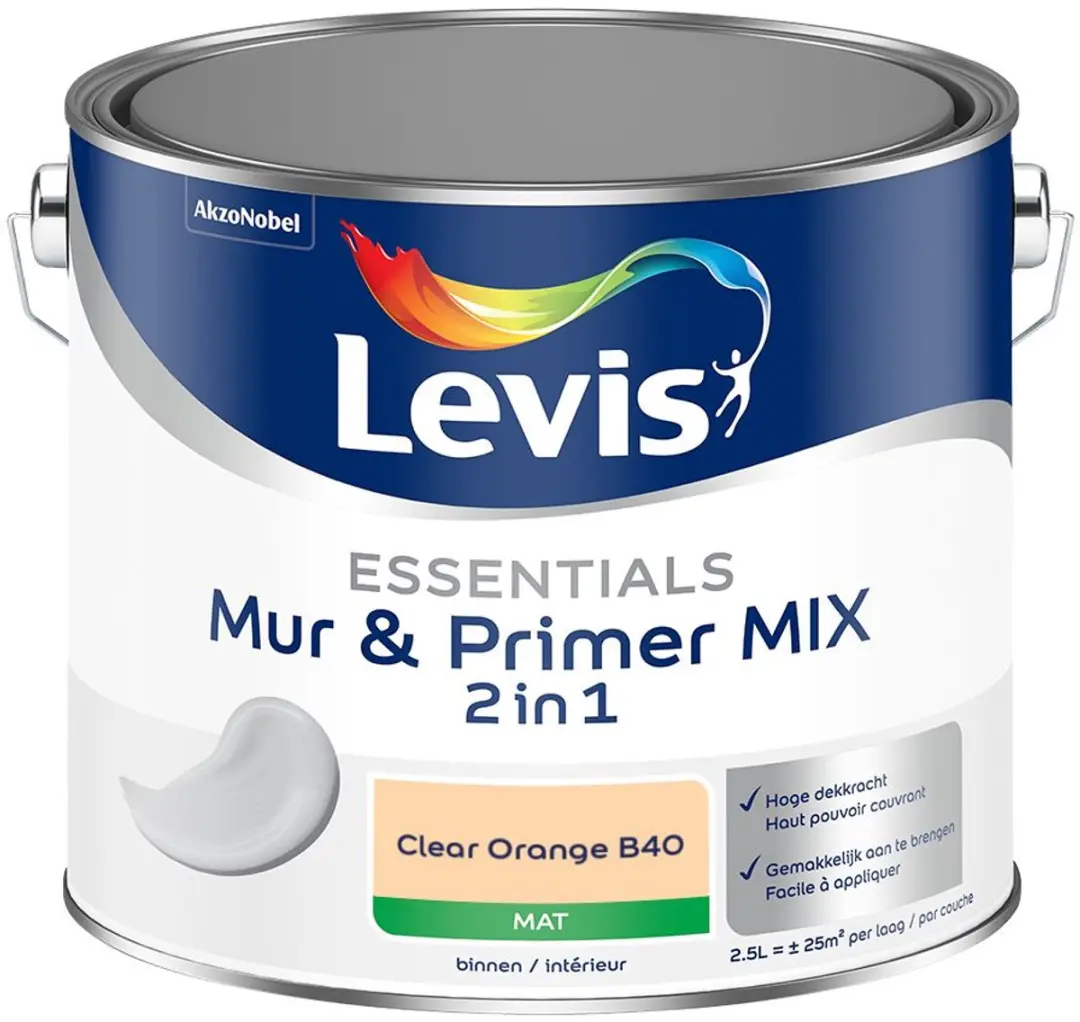 Levi's Essentials Mur & Primer Mix Clear Orange B40 Mengverf 2,5L