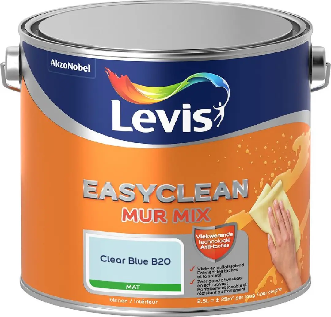Levi's Easyclean Mur Mat Mix Clear Blue B20 Mengverf 2,5L
