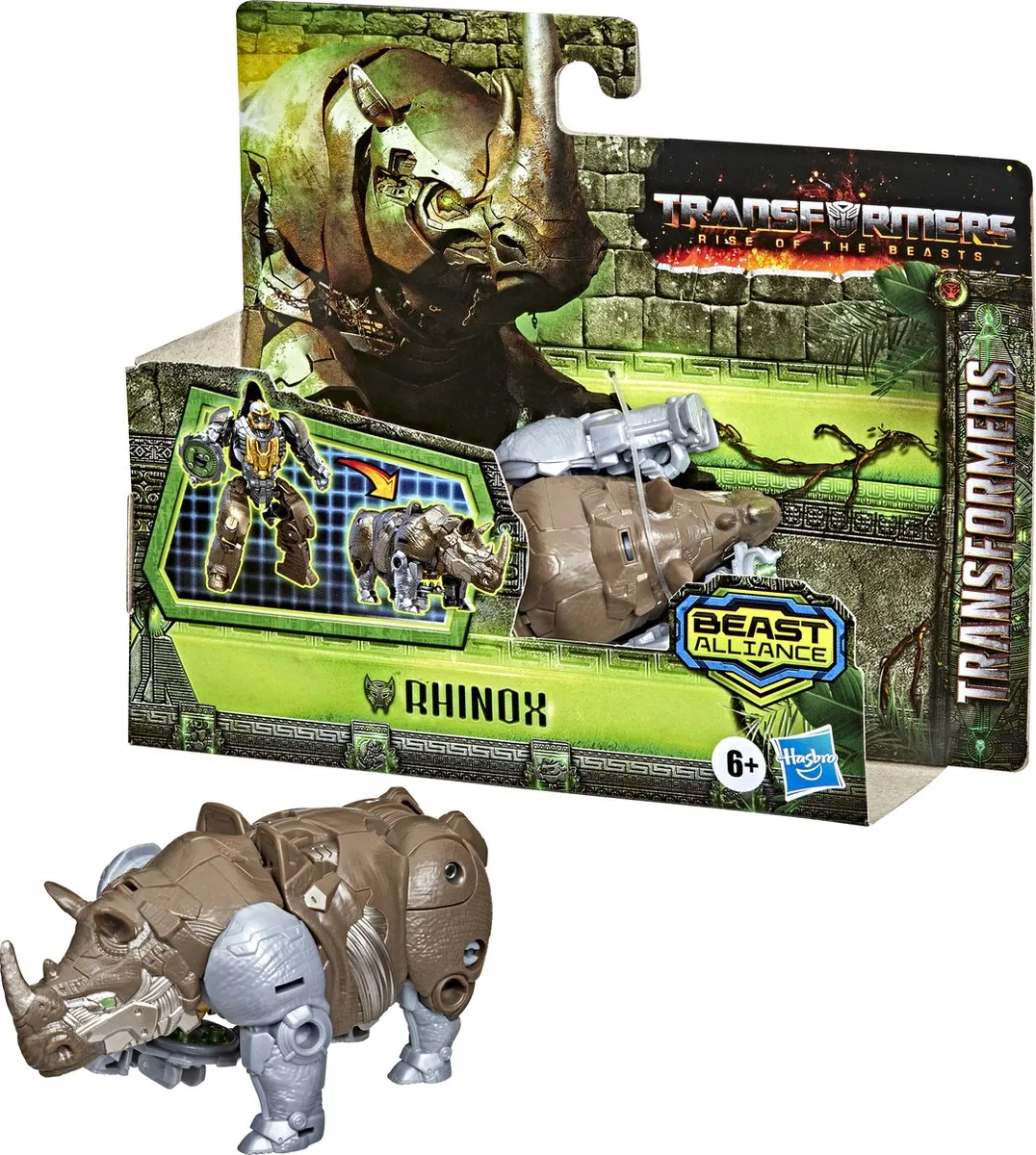 Hasbro Transformers Rise of the Beasts Beast Alliance Rhinox Battle Changers 11cm Actiefiguur - Multicolor