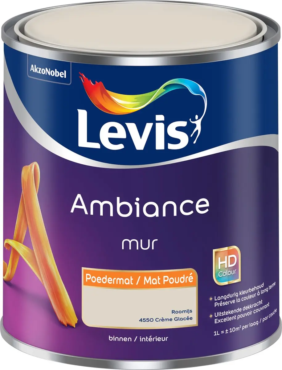 Levi's Ambiance Mur Poedermat Marmerwit 1L