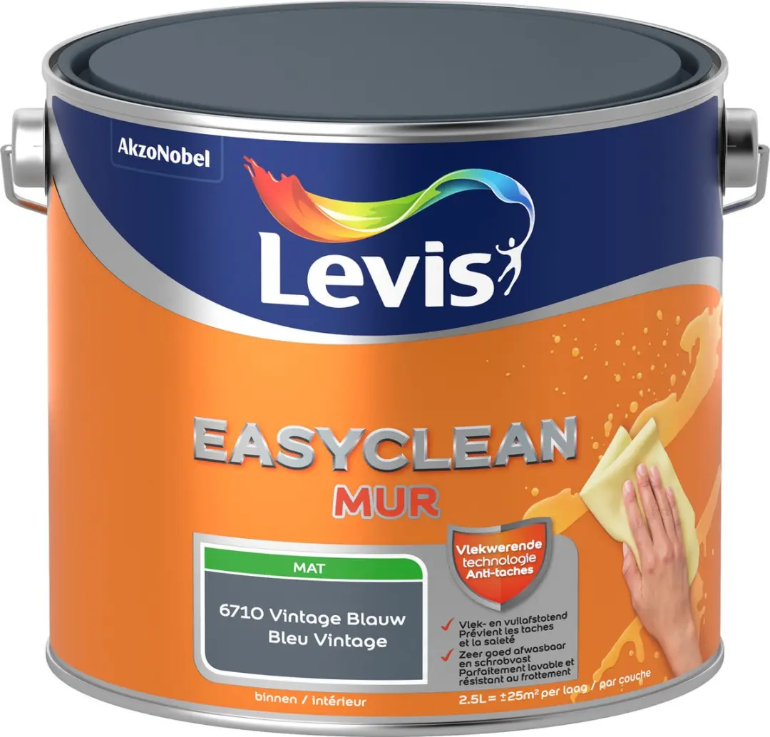 Levi's Easyclean Mur Mat Vintage Blauw 2,5L