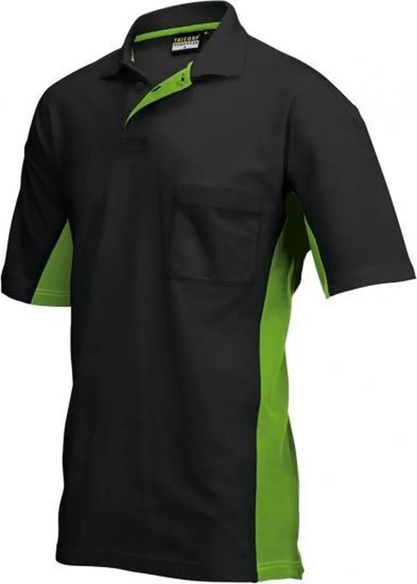 Tricorp Poloshirt Bi-Color 202002 - Grijs/Zwart - 3XL