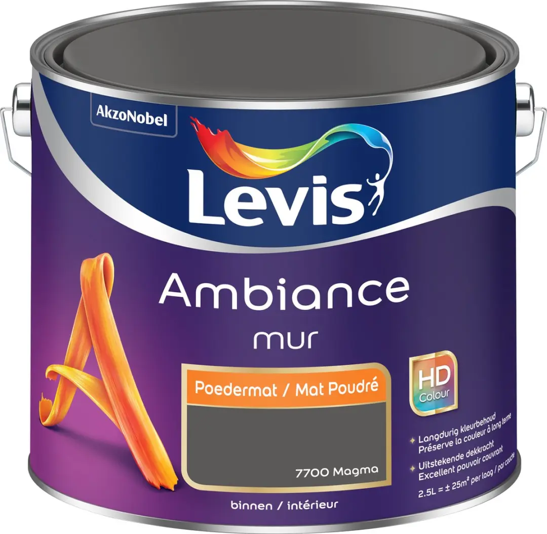 Levi's Ambiance Mur Poedermat Magma 2,5L