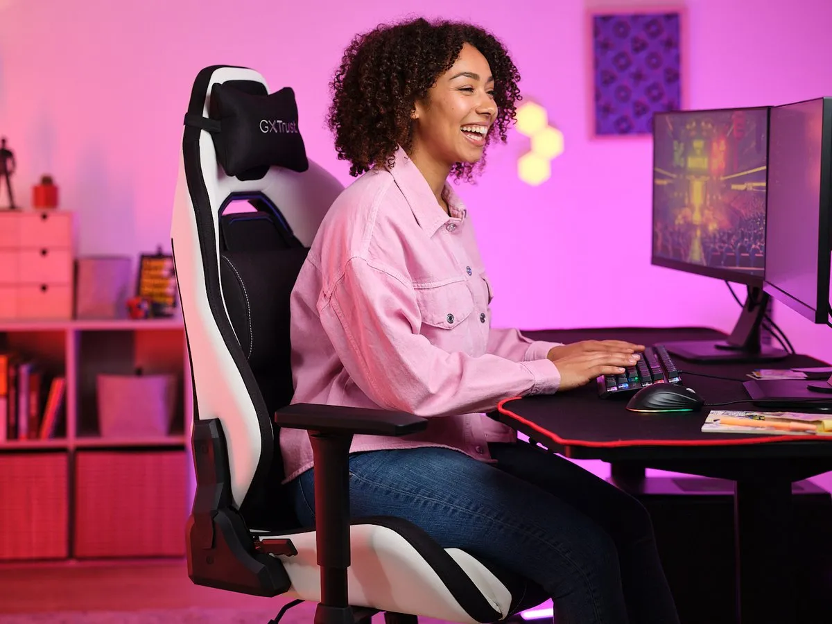 Trust GXT 714W Ruya - Gaming Stoel – Ergonomisch – Bureaustoel – Verstelbaar – Gamestoelen – Gaming Chair - Wit