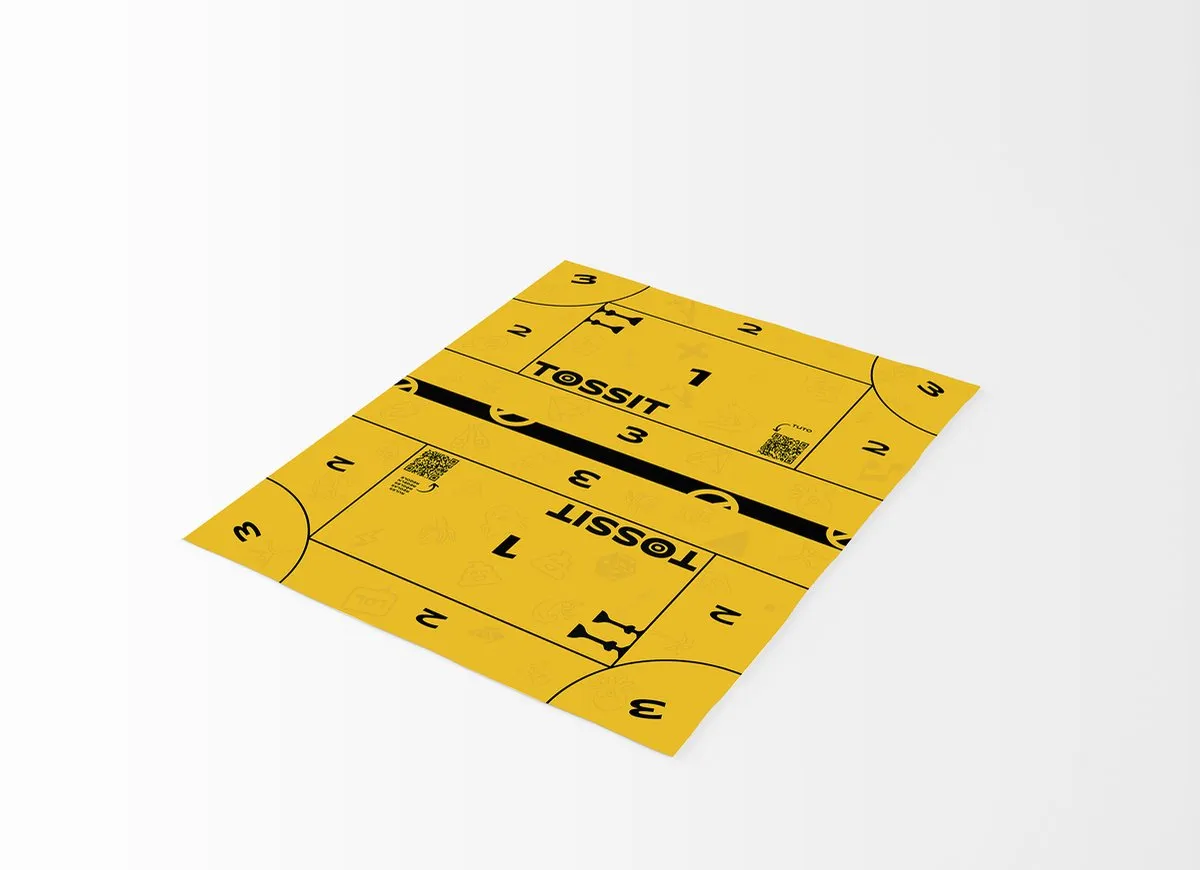 999 Games Tossit Familie Bord - Darts & Pétanque - 2 Matten 45x50cm