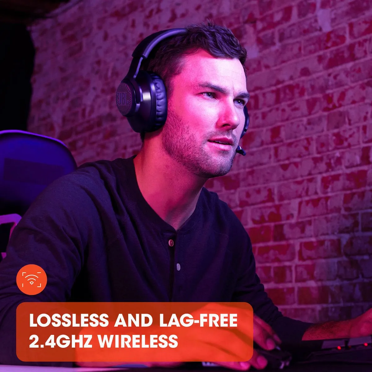 JBL Quantum 350 Wireless Headset JBLQ350WLBLK - Zwart