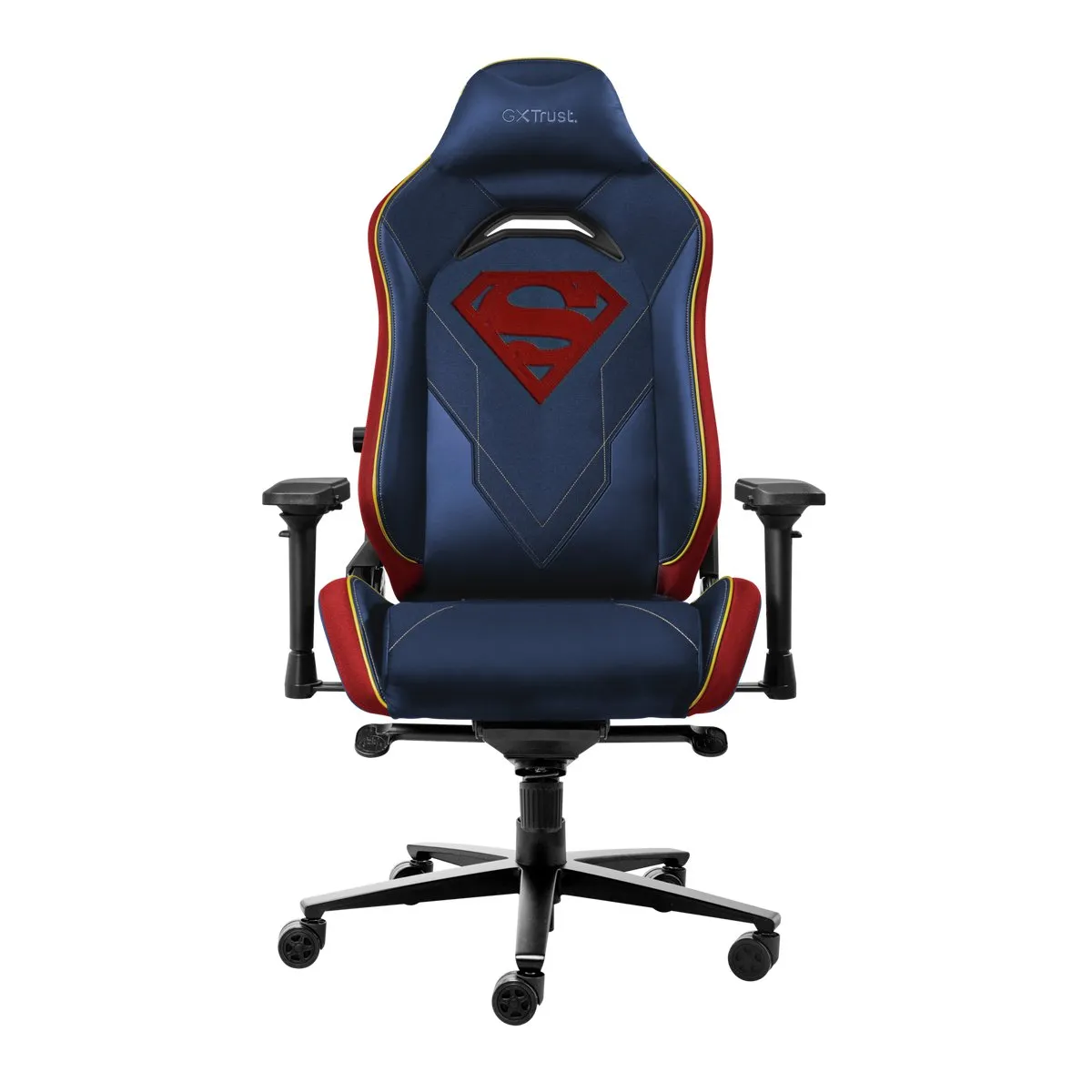 Trust GXT 721SM Ruya Pro Superman Editie - Premium Gaming Stoel - Nekkussen - Verstelbare Rug Ondersteuning - Hoogte Verstelbaar - Rug- & Armleuningen Verstelbaar - Superman Blauw