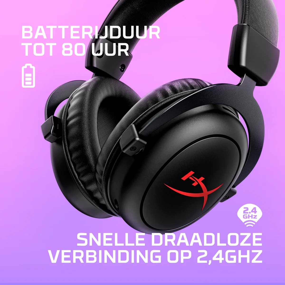 HyperX Cloud II Core Draadloze Gaming Headset - Zwart - afbeelding 6 van 6