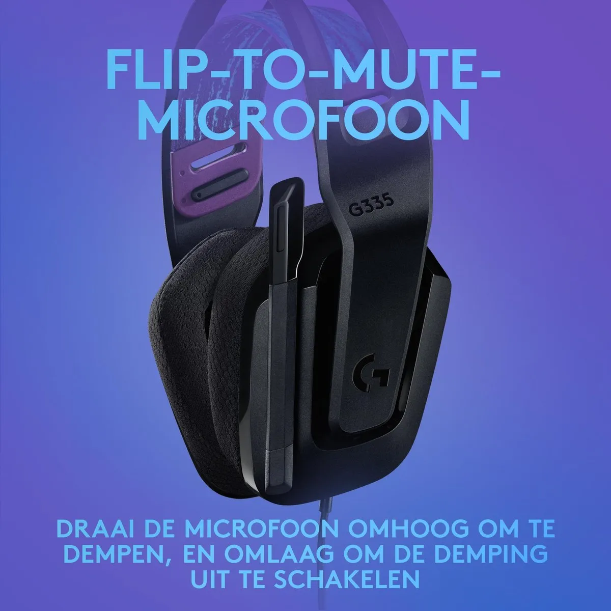 Logitech G G335 Gaming Headset - Zwart - afbeelding 6 van 6