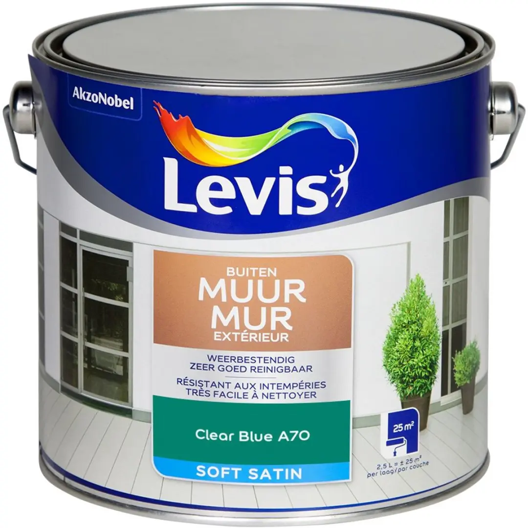 Levi's Muur Buiten Mix Mengverf Clear Blue A70 2,5L