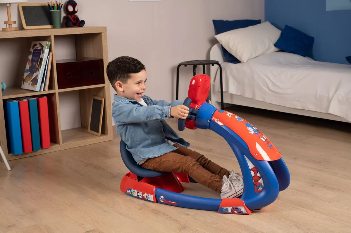 Smoby Spidey V8 Driver Rijsimulator - Spiderman - Rood/Blauw
