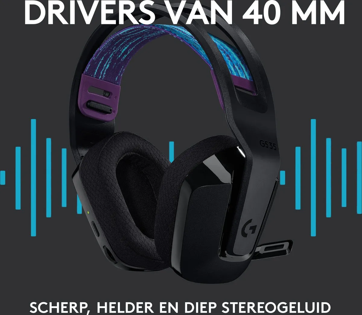 Logitech G G535 LIGHTSPEED Gaming Headset - Zwart