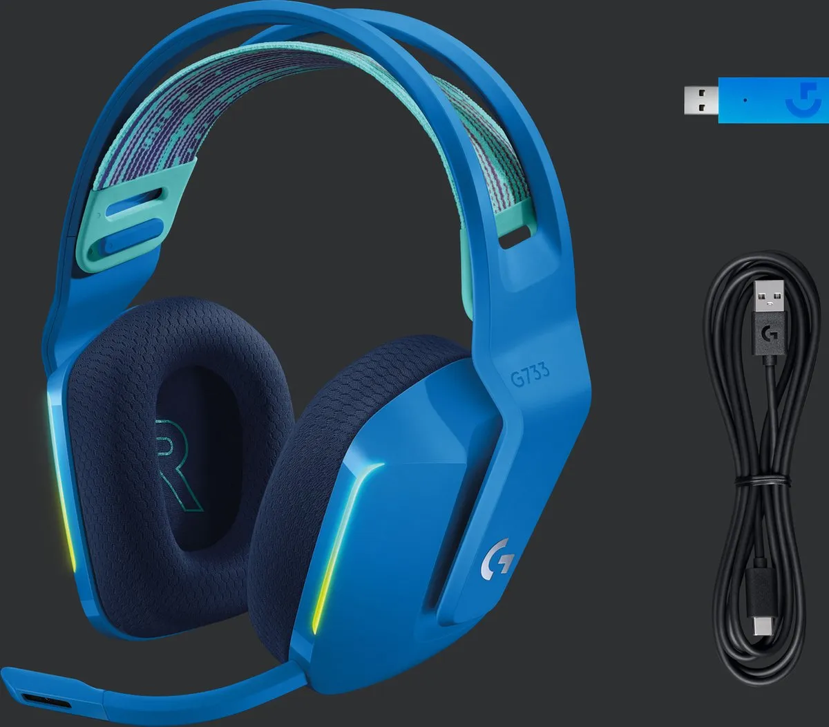 Logitech G G733 LIGHTSPEED Draadloze Gaming Headset - Blauw