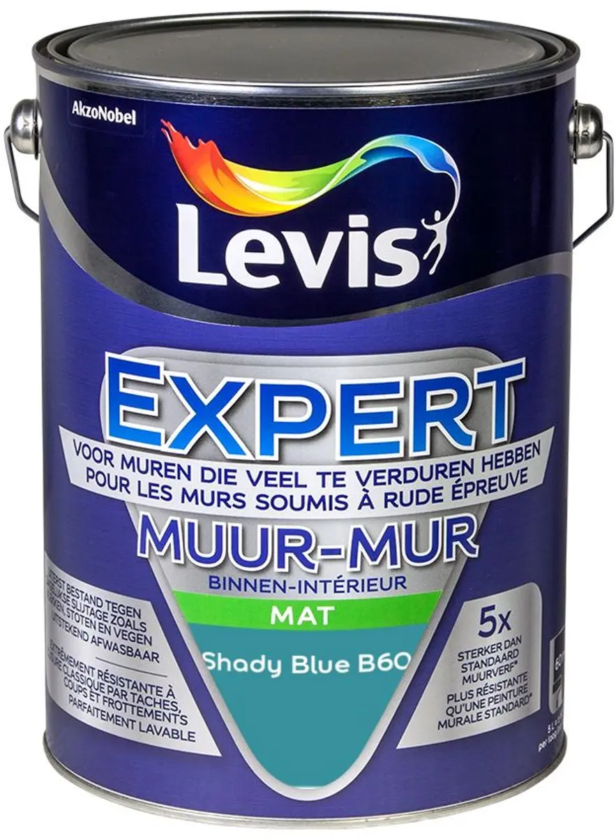 Levi's Expert Muur Binnen Mix Shady Blue B60 Mengverf 5L