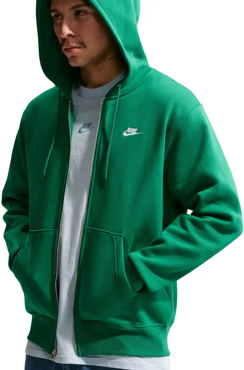 Nike Club BB FZ Hoodie Heren Groen - Maat L