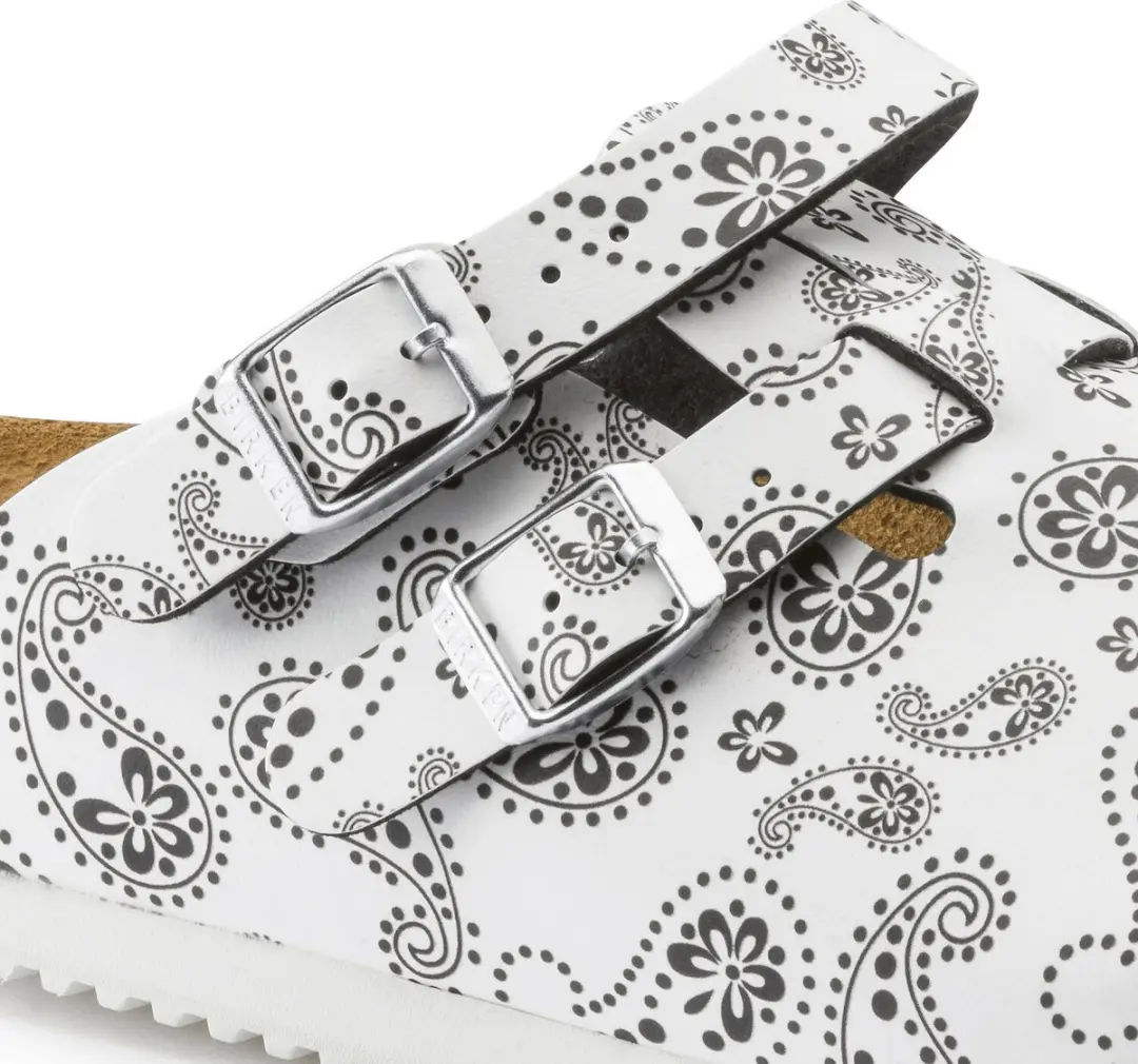 Birkenstock Kay SL Dames Werkklompen Paisley - Wit - Maat 36