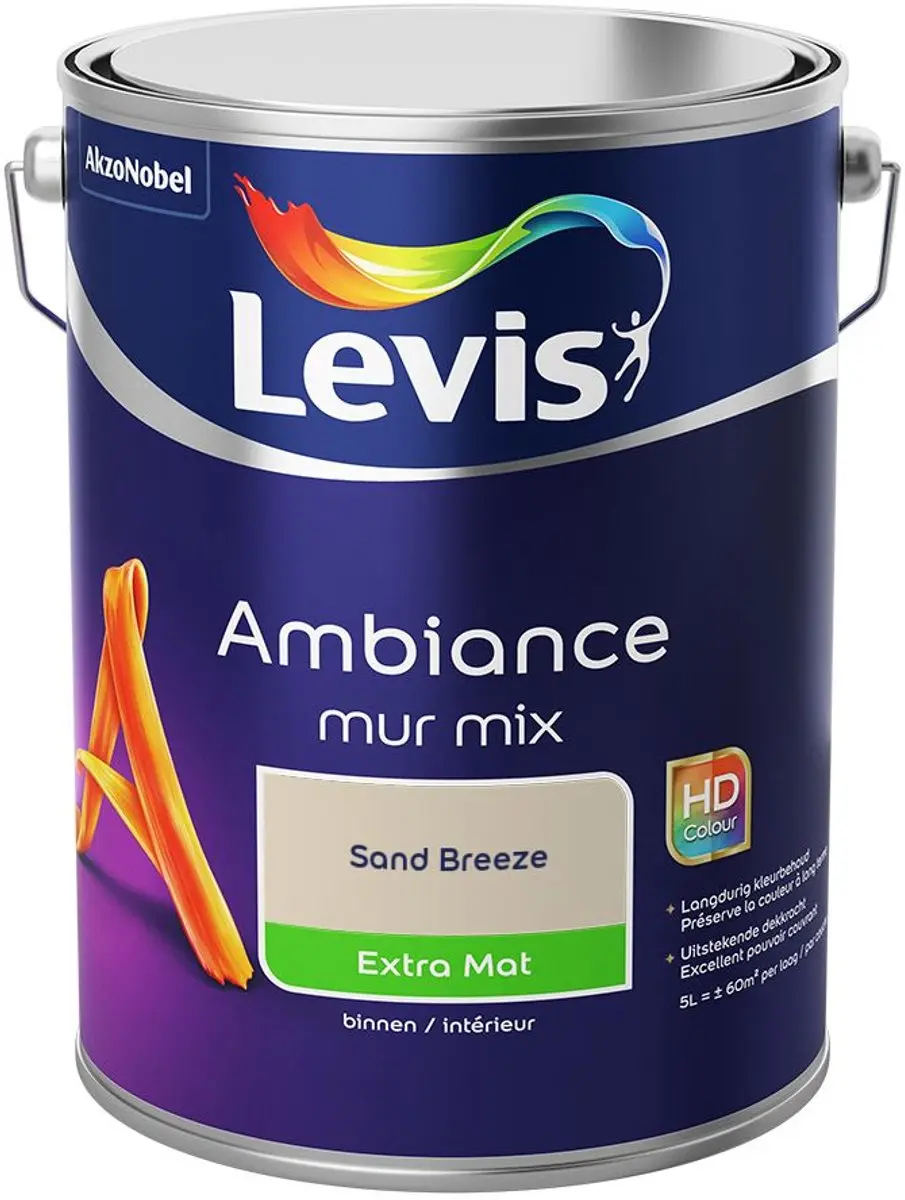 Levi's Ambiance Mur Extra Mat Mix Sand Breeze Mengverf 5L